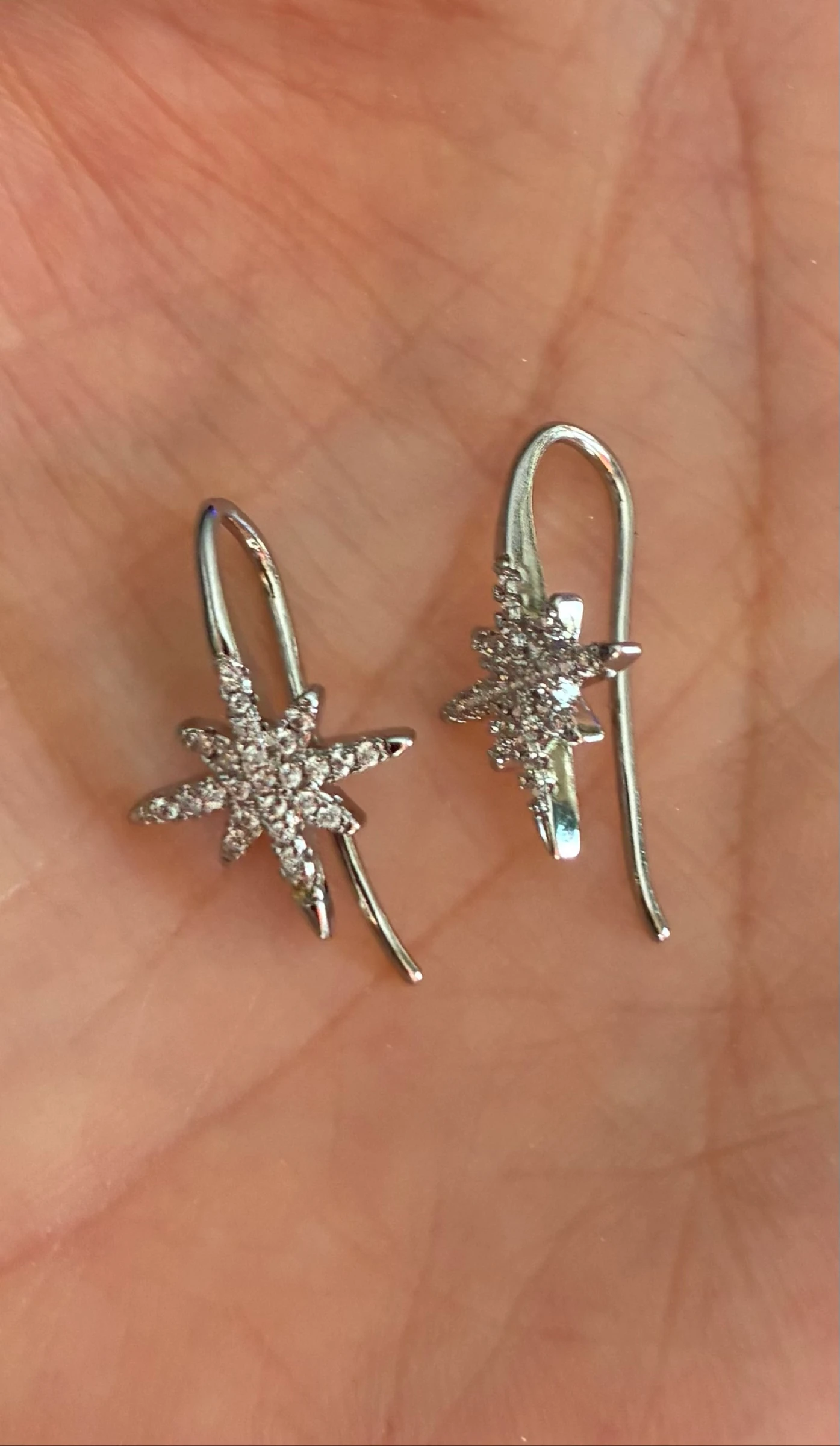 Steel earrings - rhinestone star – photo 4